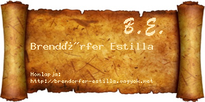 Brendörfer Estilla névjegykártya